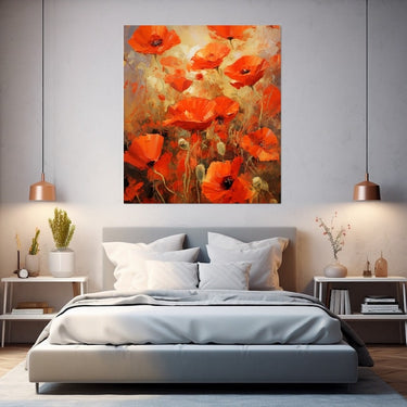 Tableau Abstrait Coquelicots